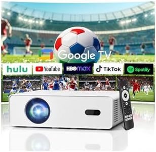 【Built-in Google TV/4.5‘’Ultra LCD】XENPONAD 4K Smart Projector ,Outdoor Movie Projector with Auto Focus , Dolby Audio, Portable 1080P Projector for Home Theater& Video and Image Use. (H7 Google Play)