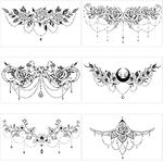 PAGOW 6pcs Fake Tattoos Women, Wate