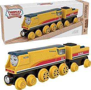 Thomas & Friends Wooden Railway Toy Train Rebecca Push-Along Wood Engine & Coal Car for Toddlers & Preschool Kids Ages 2+ Years