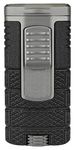 Xikar Tactical Triple Jet Flame Lighter, Engineered for Performance, Removable Pocket Clip, Angled Jet Flames, Ergonomic Metal Body, Black and Gunmetal