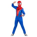 MARVEL’S OFFICIAL SPIDER-MAN HALLOWEEN COSTUME FOR KIDS - Poly Jersey Jumpsuit with Fabric Mask