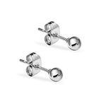 KUKSHYA JEWELLERS Exclusive 925 Pure Silver Stud Earrings for Baby Girl, Men, Women, Girls & Boys(BALL STUD 2MM) (2)