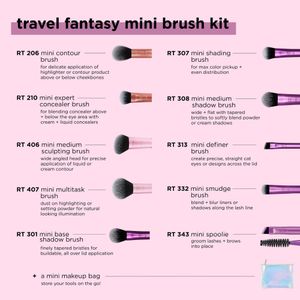 Real Techniques Mini Travel Brush Kit – 4-Piece Makeup Brushes