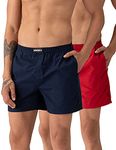 DAMENSCH Men Cotton Boxers (Pack of 2) (DAM-SLD-LBX-CLB-LOW-PACK-2-L_J.Colombo Blue, Los Wine_L)