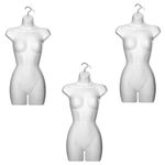 Generic Female Hanging Body Mannequin Form Torso Display Bust (1, Female White Gloss Full Body), ‎‎‎MS-ManF-424