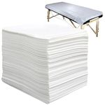 60 Pcs Disposable Massage Table Sheets, 31 x 70 in Massage Table Cover Bed Protector Pads, Professional Massage Linens for Massage, Spa, Tattoo, Lash Bed, Hotels, Beauty Salon -White