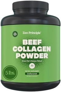 Zen Principle Grass-Fed Collagen Peptides 5 lb. Custom Anti-Aging Hydrolyzed Protein Powder for Healthy Hair, Skin, Joints & Nails. Paleo and Keto Friendly, GMO and Gluten Free, Pasture-Raised Bovine.