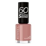 Rimmel 60 Seconds Super Shine Nail Polish, 230 Mauve to the Music, Quick-Dry Nail Polish, Ultra-Shiny Finish, Easy to Apply, Vibrant Colour, Long-Wearing, Improved Formula, Vegan, 8ml