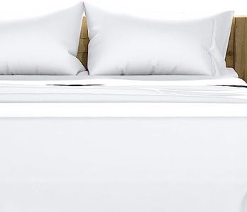 Comfy Sheets Luxury 100% Egyptian Cotton - Genuine 1000 Thread Count 4 Piece Sheet Set-Fits Mattress Up to 18'' Deep Pocket (Queen White)