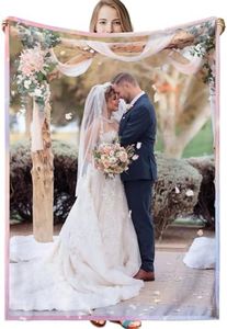 VICVIK Plaid Personnalisé,Couverture Personnalisée,Plaid Personnalisé Photo,Cadeau Personnalisé,Photo Personnalisé Cadeau,Idée Cadeau Femme,Couple,Maman,Cadeau pour Son Copain,Anniversaire