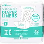 Paw Inspired Dog Diaper Liners | Inserts for Washable Covers, Female Dog Diapers, and Male Dog Belly Bands | Leakproof, Super Absorbent (30 Count)