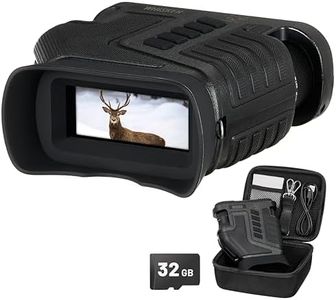 Night Vision Goggles - Nightfox Whisker, Adjustable 1-10x Optical Zoom, 275m Range, Records Video & Audio, USB-Rechargeable, 32GB Memory, Digital Infrared Binoculars for Adults