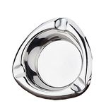 VOVCIG Stainless Steel Ashtray,Silver Cigar Ashtray Suitable for Parties Travel Outdoor Patio Gift for Thanksgiving,Christmas Day,Father's Day