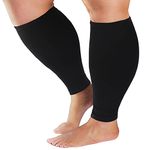 Calf Compression Sleeve Men Women, Soft Comfy Plus Size Leg Shin Splint Compression Sleeve, 20-30 mmHg Wide Calf Compression Sleeves, Varicose Veins, Swelling, DVT, Edema, Restless Legs, Shin Splints Leg Pain Relief Support 3XL