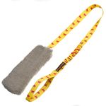 Tug-E-Nuff Faux Fur Squeaky Bungee Chaser (Yellow)