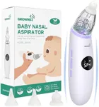 GROWNSY Nasal Aspirator for Baby | Baby Nose Sucker | Electric Nose Suction for Toddler, Ergonomic Booger Sucker with 3 Silicone Tips, Music & Light Soothing Function (Purple)