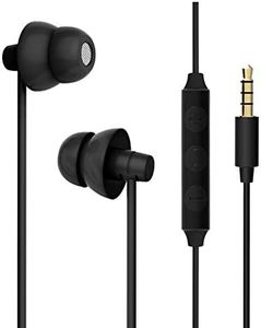 MAXROCK Sleep Earbuds, Ultra-Soft Comfortable Noise Isolating Earplugs Workout Headphones in-Ear Earphones w/Mic & Volume Control - Perfect for Side Sleeper Air Travel, Meditation & Insomnia