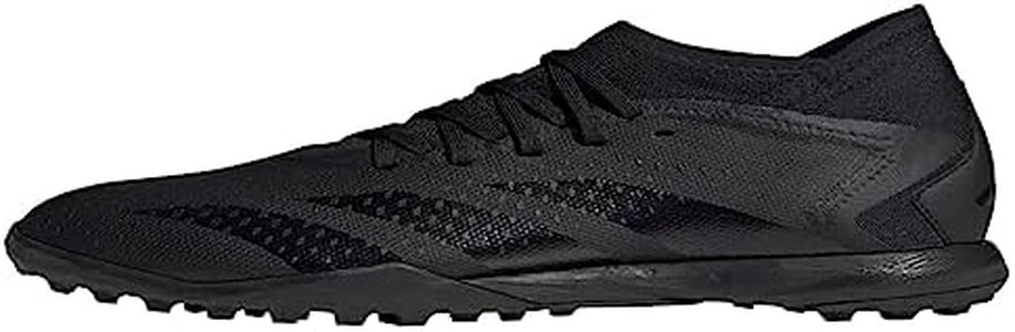 adidas Unisex Predator Accuracy.3 Turf Soccer Shoe, Black/Black/White, 11 US Men