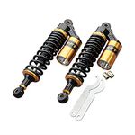 Mallofusa Universal 320mm Pair Motorcycle Air Rear Shock Absorber for Honda Kawasaki Suzuki Yamaha Go Kart Scooters Sport Street Bike Black Gold