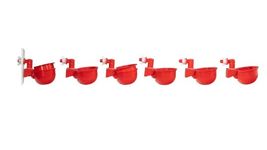 RentACoop Automatic Chicken Water Cup Waterer Kit for Poultry (Pack of 6)