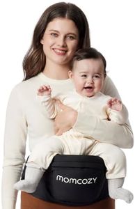 Porte-bébé Momcozy certifié CPC - Ceinture ajustable avec Protecteur Ventral Original 3D, Porte-bébé ergonomique avec plusieurs poches pour nouveau-nés et bambins jusqu'à 45lbs (Noir, Moyen)