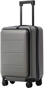 COOLIFE Luggage Suitcase Piece Carry On ABS+PC Spinner Trolley with pocket Compartmnet(Titanium gray, 20in(carry on))