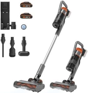 WORX Aspirador Escoba sin Cable 20V WX038, Potente 25Kpa, hasta 45 min de Autonomía, para Pelos de Mascotas, Suelos, Alfombras, Coches - 2 Baterías PowerShare y Cargador Dual de Pared incluidos