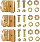 3/8" Tractor Bucket Grab Hook Grade 70 Forged Steel Bolt On Grab Hook Tow Hook Mount with Backer Plate Work Well for Tractor Bucket, RV, UTV,Truck, Max 154,000 lbs, GOLD