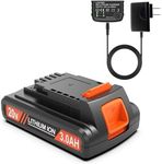 PEYESTEN 3.0Ah 20v Battery and Cherger Replacement for Black and Decker 20v Max Battery LBX20, Compatible with All Black and Decker 20v Cordless Power Tools and Original Charger.