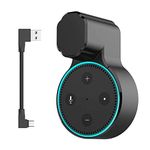 MTSmart Outlet Echo Dot Wall Mount Stand for Home Speaker (2nd Generation),Holder Hanger Bracket Case for Home Voice Assistants, Space Saving Accessories Without Messy Wires or Screws- Black 1 Pack