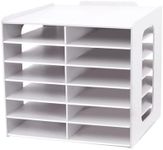 SONGWAY File Sorter Organizer for Desk - Literature Organizer 12-Slot, Student Mailbox for Classroom, Countertop Mail Organizer, Paper Storage Organizer for Home Office School