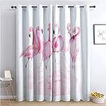 SZLYZM Flamingo Curtains for Bedroo