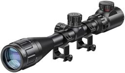 Paike 4-16x40 AOE Tactical Rifle Scope Red and Green Illuminated Scope with Locking Turret and 20mm Scope Mount