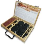 Massage Hot Stones with Mushroom Shaped Massage Guasha Tool, 12 pcs in Total, Hot Stone Massage Kit, Hot Stone Massage Warmer,Basalt Hot Rocks for Spa, Massage Therapy, Storage Velvet Bag Included