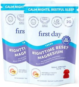 First Day Teens’ Nighttime Reset Calming Magnesium Gummies – Sleep Aid Supports Peaceful Rest, Balanced Mood & Energy – Supplement with Magnesium Citrate, Affron & No Melatonin – 60-Day Supply