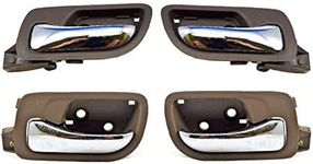 PT Auto Warehouse HO-2238MB-QP - Inner Interior Inside Door Handle, Brown (Taupe) Housing with Chrome Lever - 4-Door Sedan, Front/Rear Left/Right, Set of 4