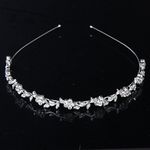 Bolt Crystal Flower Leaves Headband Hairband Bride Alloy & Rhinestone Headband Wedding Tiara For Women