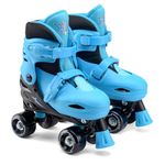 Xootz Kids Quad Skates, Beginner Adjustable Roller Skates Boys, Blue/Black