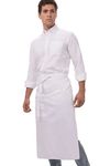 Chef Works unisex adult Bistro kitchen aprons, White, 32-Inch Length by 30-Inch Width US