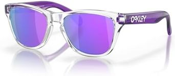Oakley Youth Unisex Kids OJ9009 Frogskins XXS Square Sunglasses, Clear/Prizm Violet, 48 mm