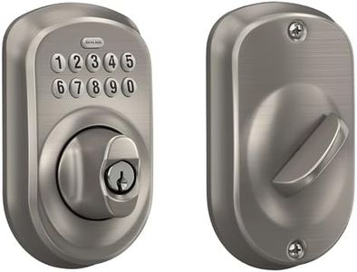 Schlage BE365 PLY 619 Plymouth Keypad Deadbolt, Satin Nickel