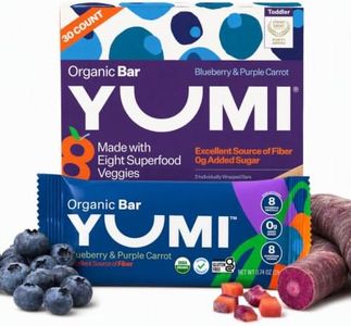 YUMI Organic Toddler Snack Bars, 7 Superfoods Blueberry Purple Carrot, 30CT