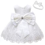 LZH Tulle Tutu Girl Dress Princess Wedding Pageant Party Baby Dresses White