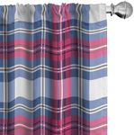 Ambesonne Plaid Window Curtains Pac