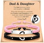 UPROMI Matching Bracelets for Couples, Dad&Daughter, Brother&Sister, Christmas Birthday Valentines Day Gifts for Him Her, 7.5 inches, Stainless Steel, no gemstone