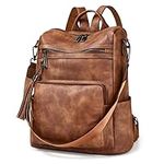 OPAGE Leather Backpack Purse for Wo