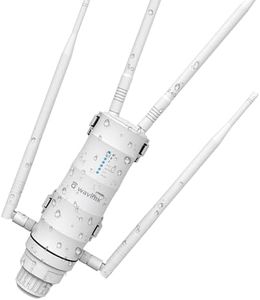 AC1200 Outdoor WiFi Range Extender, WAVLINK Weatherproof Outdoor Access Point with POE, High Power Long Range WiFi Extender Signal Booster, Dual Band 2.4/5GHz, Support WiFi AP/Repeater/Router Mode.