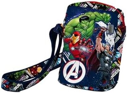 Marvel Avengers Sac pour Garçons, Design Thor Hulk Iron Man Captain America, Sac Réglable, Cadeau pour Enfants et Adolescents