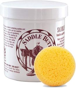 Ray Holes Saddle Butter with Leathercraft Applicator Sponge Included, Ideal for Use on Saddles, Boots, Chaps, Gun Scabbards, Luggage, Holsters, Bridles and Tooled Leather and More, Pint Size