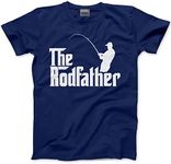 The Rodfather - Fathers Day Dad Father Gift - Mens T-Shirt, Navy, 3XL